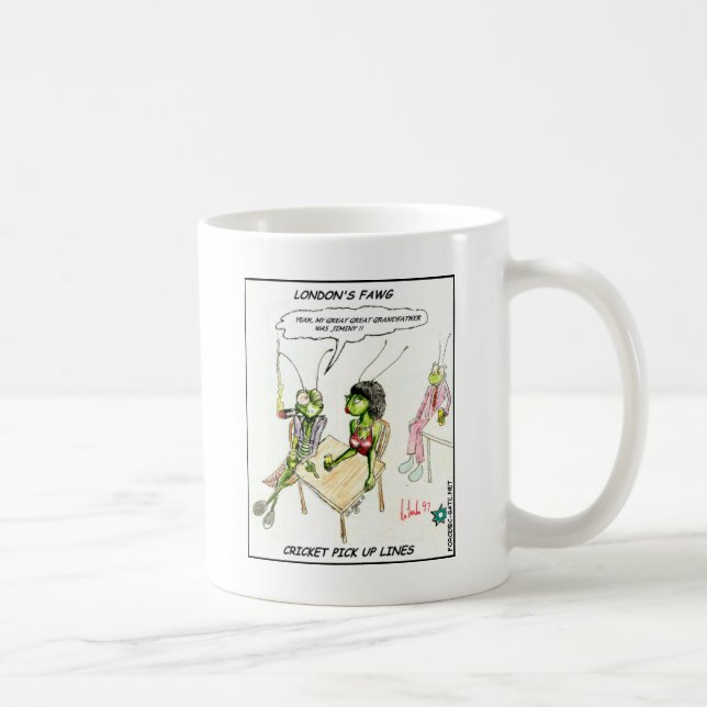 Cricket Pick-Up-Repliker Roliga presenter T-shirts Kaffemugg (Höger)