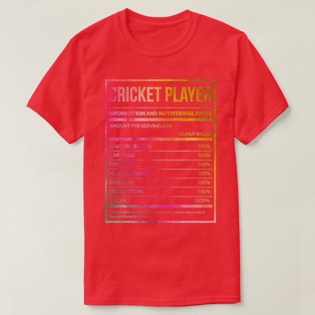 Cricket Player19 T Shirt (Design framsida)
