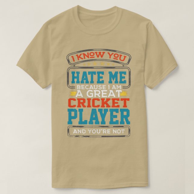Cricket Player1 T Shirt (Design framsida)