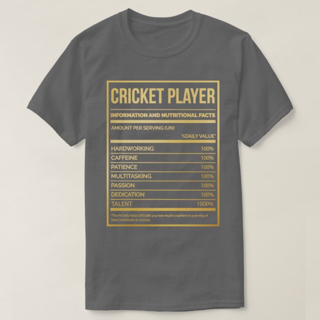 Cricket Player20 T Shirt (Design framsida)