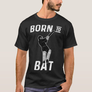 Cricket Player Batsman Born till Fladdermus Cricke T Shirt
