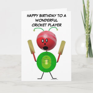 Cricket Player Birthday Kort