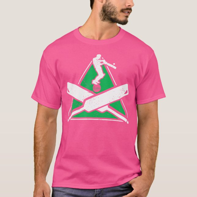 Cricket Player Cricket Fladdermus T Shirt (Framsida)