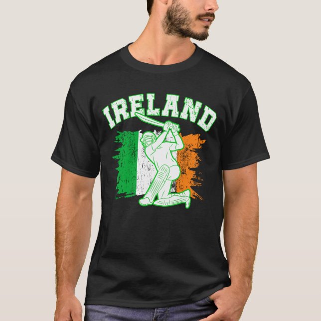 Cricket Player Cricket Sport på Irland T Shirt (Framsida)