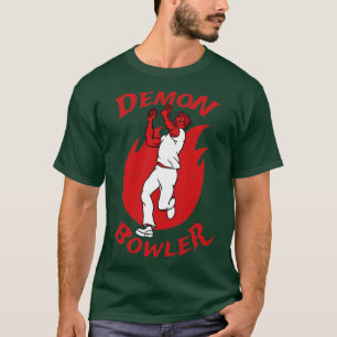 Cricket Player Demon Fast Bowlareare Cricket Fläkt T Shirt