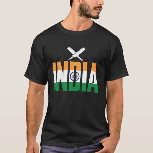 Cricket Player Funny Cricket Sport India T Shirt (Framsida)