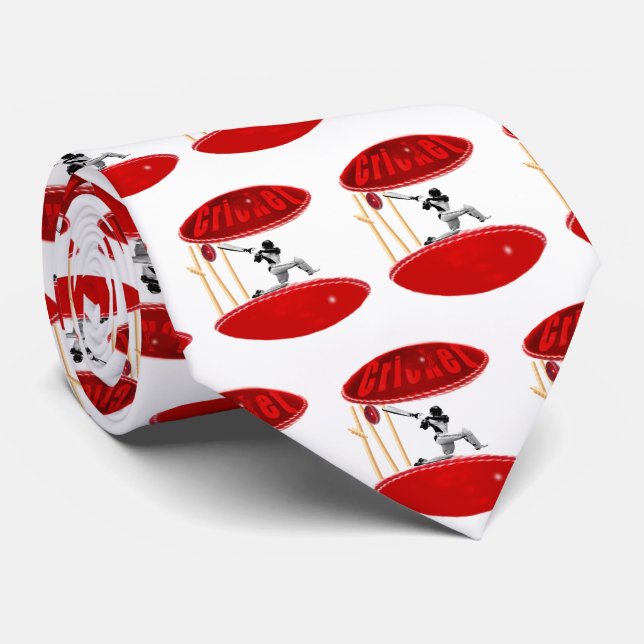 Cricket Player i en Cricket Boll, Neck Tie Slips (Rullad)