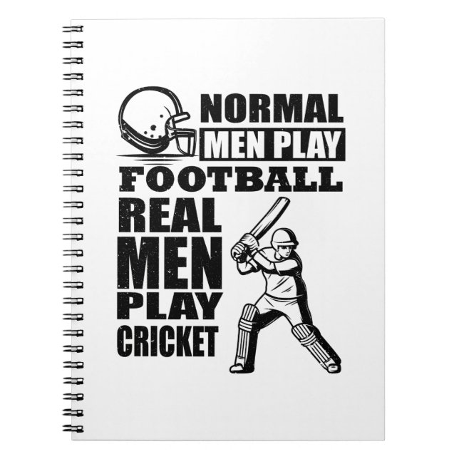 Cricket Player | Idéer om idrottens tränarteam Anteckningsbok (Framsidan)