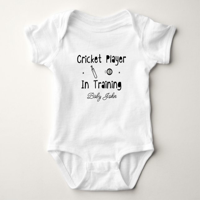 Cricket Player in Training | Custom Cricket Name T Shirt (Framsida)