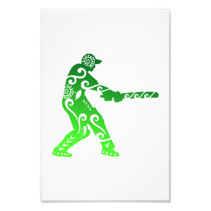 Cricket Player Maori Stil Tribal Tattoo Gift Idea Fototryck