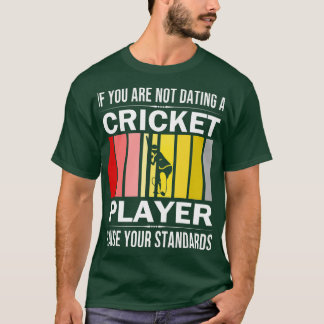 Cricket Player presenterar sport Cricketer Cricket T Shirt