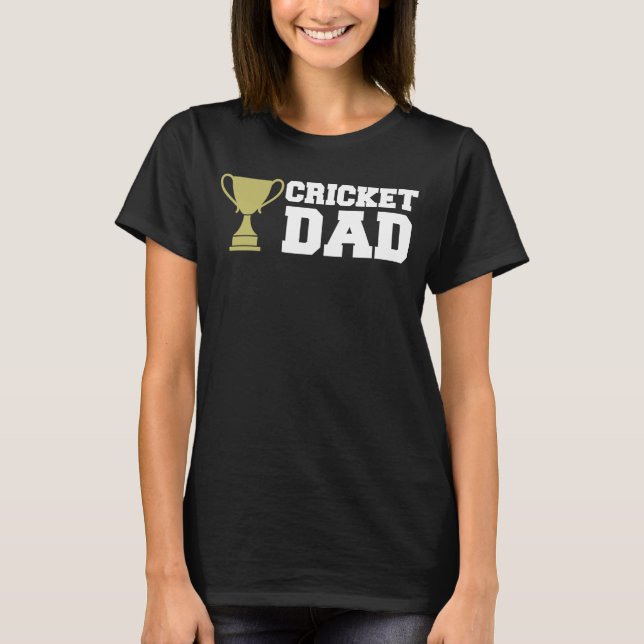 Cricket Player Sport T Shirt (Framsida)