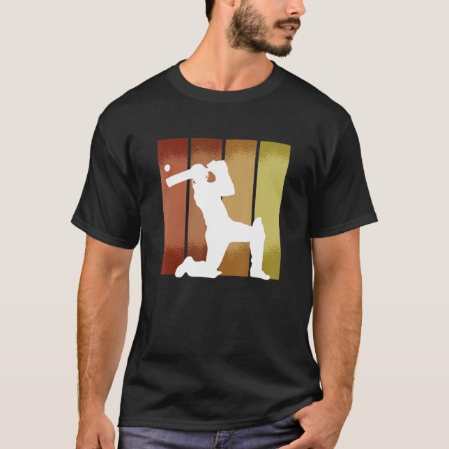 Cricket Player Sport T Shirt (Framsida)