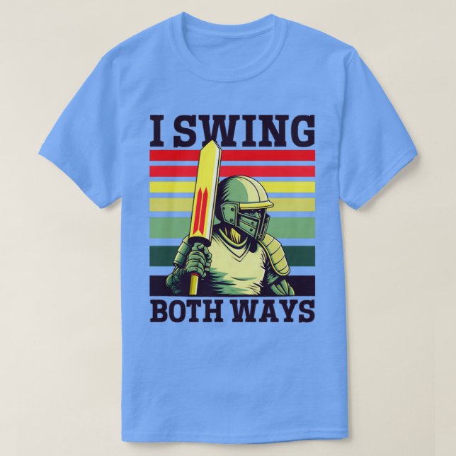 Cricket Player Swing Båda Ways (1) T Shirt (Design framsida)