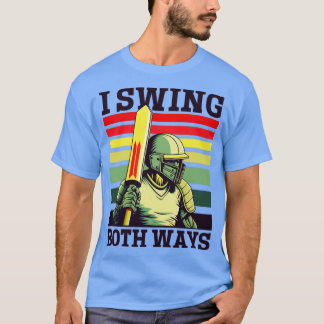 Cricket Player Swing Båda Ways (1) T Shirt