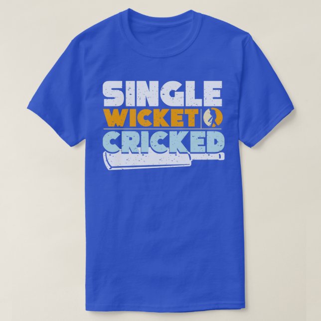 Cricket Player-teamet för enstaka Wicket T Shirt (Design framsida)