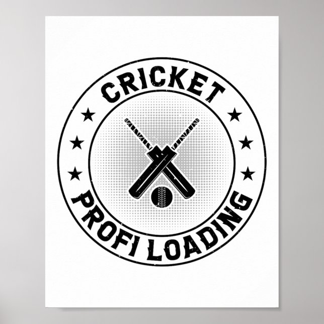 Cricket Proff Loading - Cricketspelare Cricketande Poster (Framsidan)