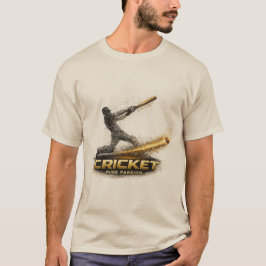 Cricket Pure Passion Gold Motion Art Herr T-Shirt