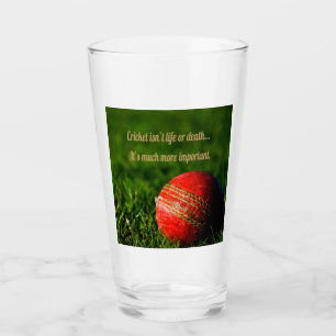 Cricket Red Boll Funny Motivational Glaskopp
