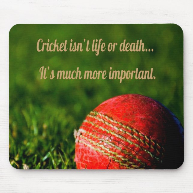 Cricket Red Boll Funny Motivational Musmatta (Framsidan)