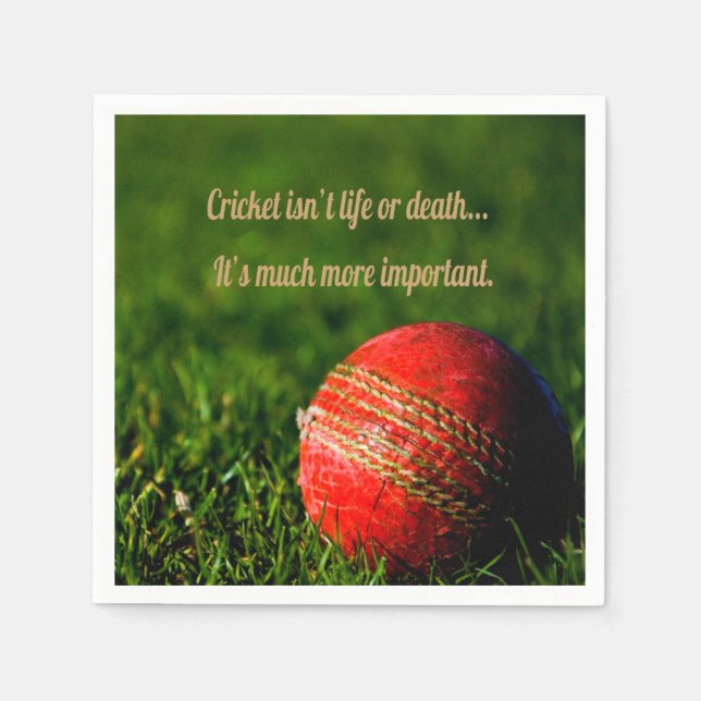 Cricket Red Boll Funny Motivational Pappersservett (Framsidan)