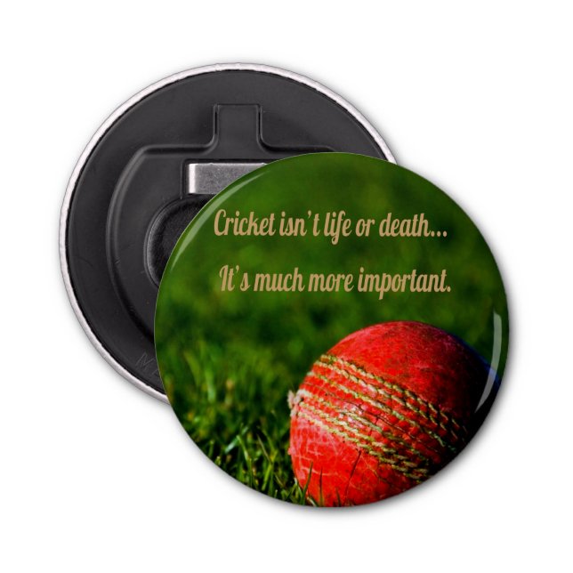 Cricket Red Boll Motivational Flasköppnare (Framsidan)