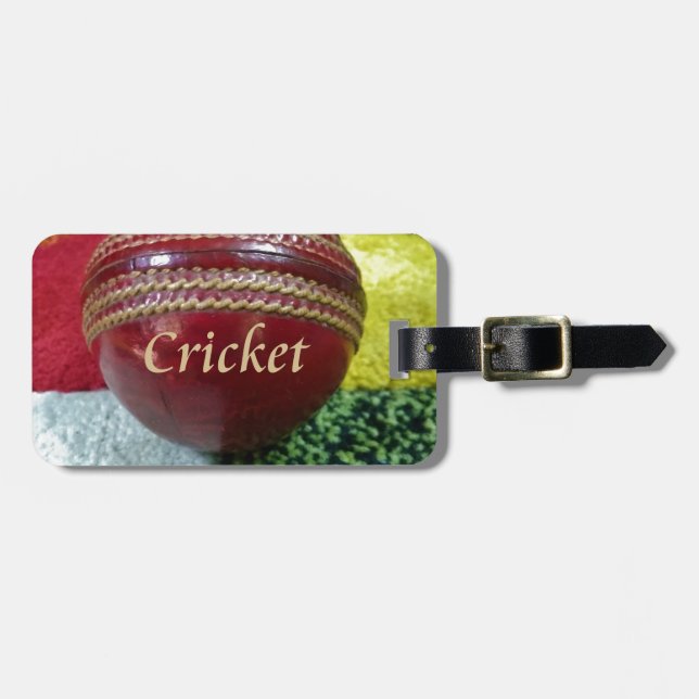Cricket: Red Hard Boll Art Print Bagagebricka (Horisontell Framsida)