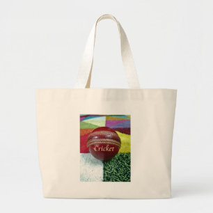 Cricket: Red Hard Boll Art Print Jumbo Tygkasse