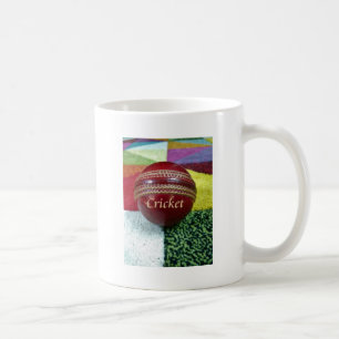Cricket: Red Hard Boll Art Print Kaffemugg