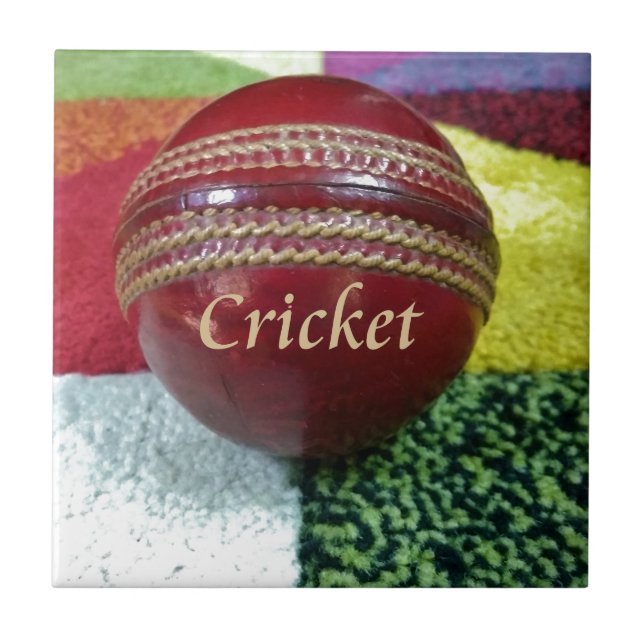 Cricket: Red Hard Boll Art Print Kakelplatta (Framsidan)