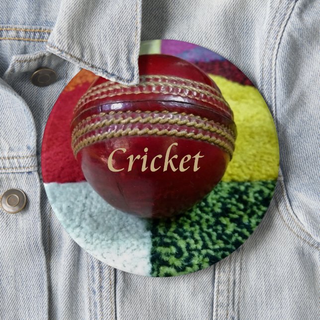 Cricket: Red Hard Boll Art Print Knapp (In Situ)