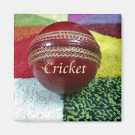 Cricket: Red Hard Boll Art Print Magnet