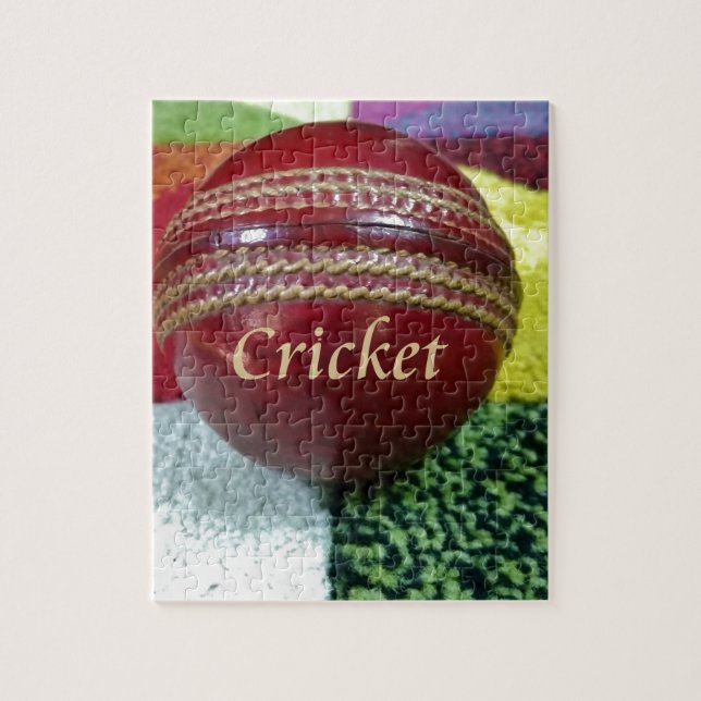 Cricket: Red Hard Boll Art Print Pussel (Vertikal)