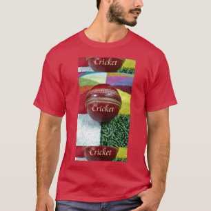 Cricket: Red Hard Boll Art Print T Shirt