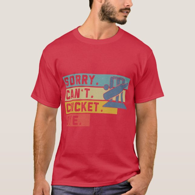 Cricket Retro Ledsen Kan Inte Bye Sport T Shirt (Framsida)