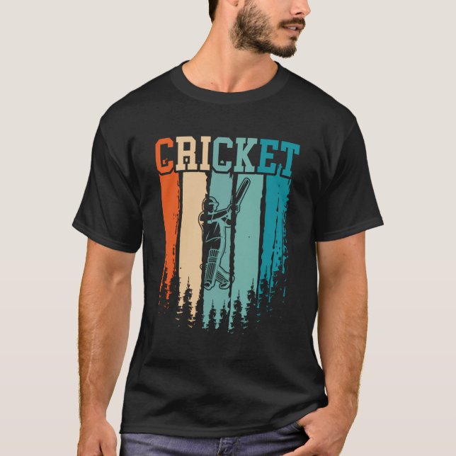Cricket Retro-Vintage T Shirt (Framsida)