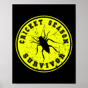 Cricket Säsong Överlevande Svart Fält Cricket Inva Poster