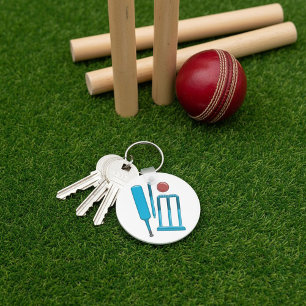 Cricket Set Sport Keychain Nyckelring