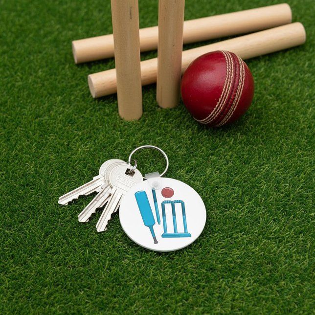 Cricket Set Sport Keychain Nyckelring (Skapare uppladdad)