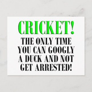 CRICKET Shirts, T-Shirts och Gifts! Vykort