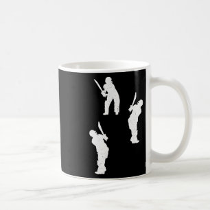 Cricket Silhuett Cricketspelare Silhuetter Cric Kaffemugg