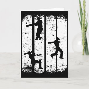 Cricket Siluett - Cricketspelare Cricketfantast  Kort