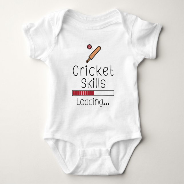 Cricket Skills Loading | Cricket Player T Shirt (Framsida)