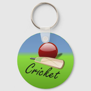 Cricket - slagträ och boll, nyckelring