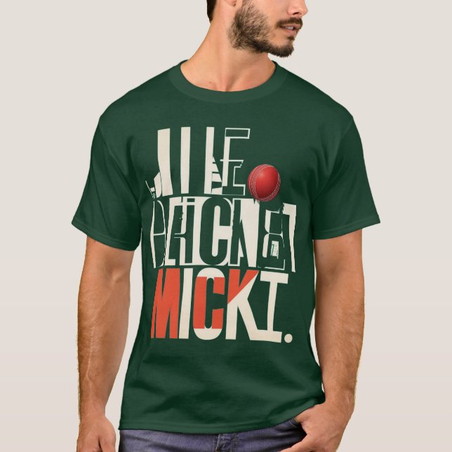 Cricket sover aldrig T20-tröja T Shirt (Framsida)