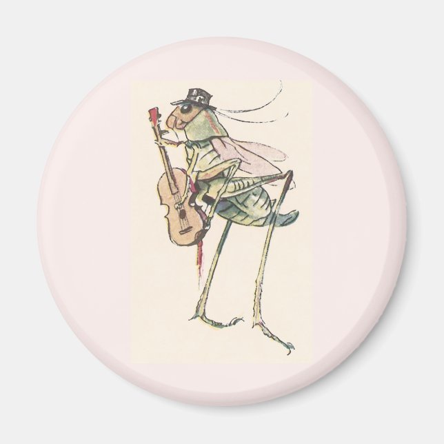Cricket spelar Fiddle Magnet (Framsidan)