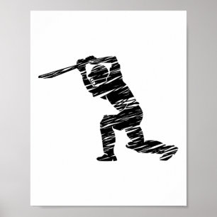 Cricket Sport Spelare 1 Poster