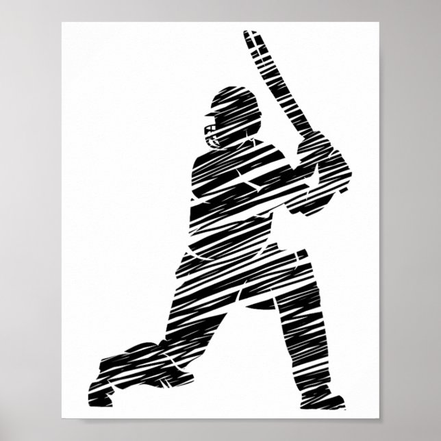 Cricket Sport Spelare 8  Poster (Framsidan)