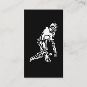 Cricket Sport Symbols Cricket Player Visitkort