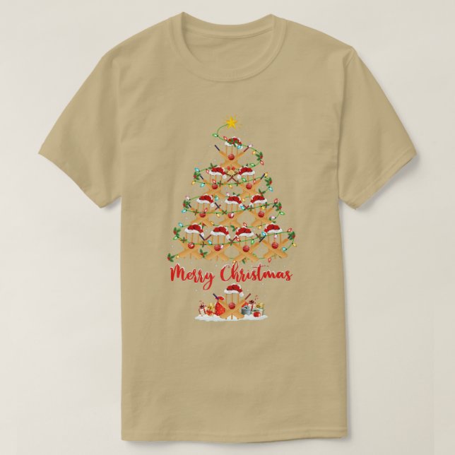 Cricket Sports Älskare Matching Santa Cricket Kris T Shirt (Design framsida)